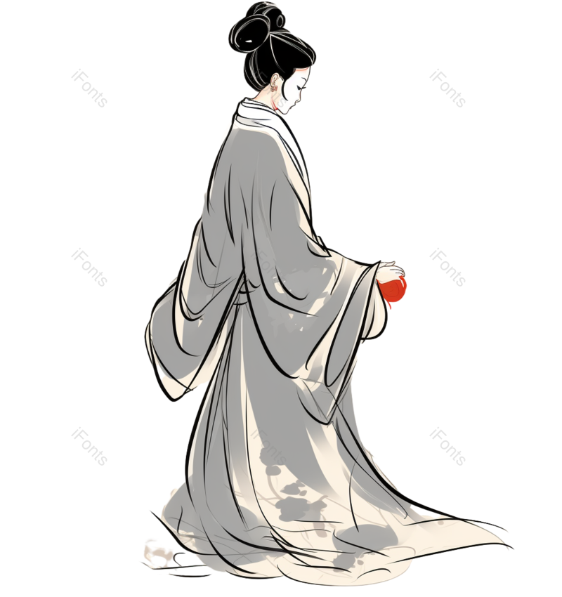 卡通图片,美女元素,户外PNG,插画免抠素材